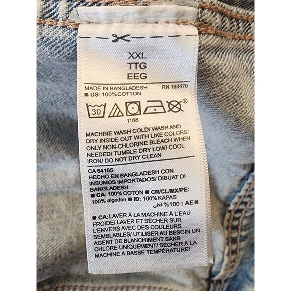 Old Navy Hamsa Sparkle Hand of Fatima Size 2X Denim Jacket - Picture 7 of 7